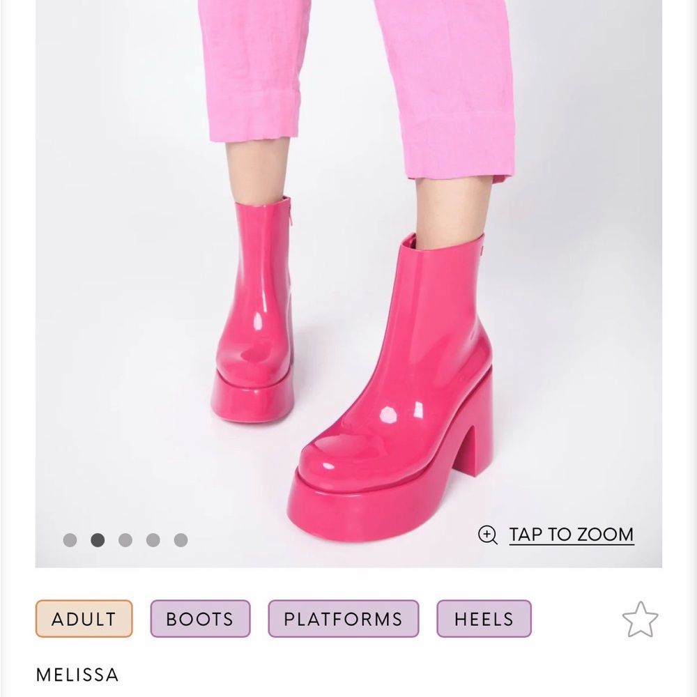 SOLD Melissa Nubia Platform Boot Pink